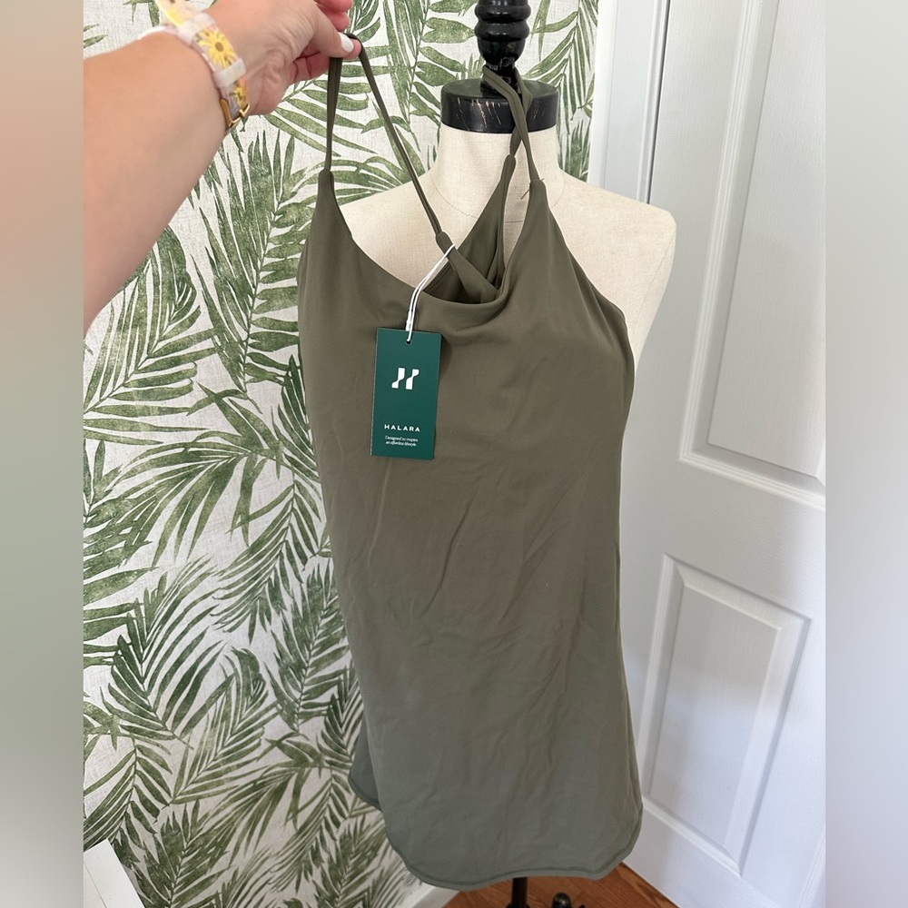 NWT Halara army green dress with shorts inside